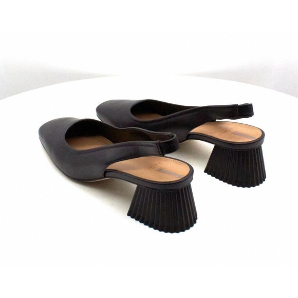 Sam Edelman Toren Black Square Toe Slingback Block Heels 7.5 - Picture 3 of 8